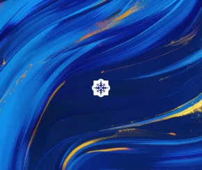an image of Rathbones' compass on a cobalt blue canvas