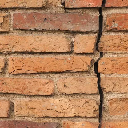 Crack in brick wall